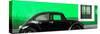 ¡Viva Mexico! Panoramic Collection - The Black VW Beetle Car with Green Wall-Philippe Hugonnard-Stretched Canvas