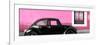 ¡Viva Mexico! Panoramic Collection - The Black VW Beetle Car with Light Pink Wall-Philippe Hugonnard-Framed Photographic Print