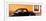 ¡Viva Mexico! Panoramic Collection - The Black VW Beetle Car with Orange Wall-Philippe Hugonnard-Framed Photographic Print