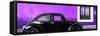 ¡Viva Mexico! Panoramic Collection - The Black VW Beetle Car with Purple Wall-Philippe Hugonnard-Framed Stretched Canvas