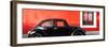 ¡Viva Mexico! Panoramic Collection - The Black VW Beetle Car with Red Wall-Philippe Hugonnard-Framed Photographic Print