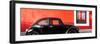 ¡Viva Mexico! Panoramic Collection - The Black VW Beetle Car with Red Wall-Philippe Hugonnard-Framed Photographic Print