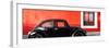 ¡Viva Mexico! Panoramic Collection - The Black VW Beetle Car with Red Wall-Philippe Hugonnard-Framed Photographic Print