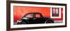 ¡Viva Mexico! Panoramic Collection - The Black VW Beetle Car with Red Wall-Philippe Hugonnard-Framed Photographic Print