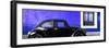 ¡Viva Mexico! Panoramic Collection - The Black VW Beetle Car with Royal Blue Wall-Philippe Hugonnard-Framed Photographic Print