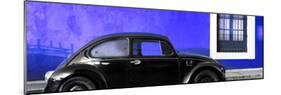 ¡Viva Mexico! Panoramic Collection - The Black VW Beetle Car with Royal Blue Wall-Philippe Hugonnard-Mounted Photographic Print