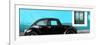 ¡Viva Mexico! Panoramic Collection - The Black VW Beetle Car with Turquoise Wall-Philippe Hugonnard-Framed Photographic Print