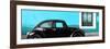 ¡Viva Mexico! Panoramic Collection - The Black VW Beetle Car with Turquoise Wall-Philippe Hugonnard-Framed Photographic Print