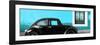 ¡Viva Mexico! Panoramic Collection - The Black VW Beetle Car with Turquoise Wall-Philippe Hugonnard-Framed Photographic Print