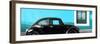 ¡Viva Mexico! Panoramic Collection - The Black VW Beetle Car with Turquoise Wall-Philippe Hugonnard-Framed Photographic Print