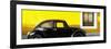 ¡Viva Mexico! Panoramic Collection - The Black VW Beetle Car with Yellow Wall-Philippe Hugonnard-Framed Photographic Print