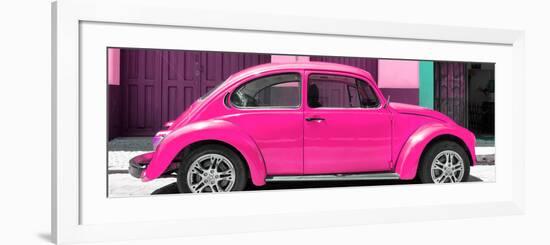 ¡Viva Mexico! Panoramic Collection - The Deep Pink Beetle Car-Philippe Hugonnard-Framed Photographic Print