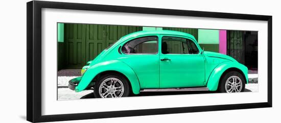 ¡¡Viva Mexico! Panoramic Collection - The Green Beetle Car-Philippe Hugonnard-Framed Photographic Print