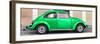 ¡Viva Mexico! Panoramic Collection - The Green VW Beetle Car with Salmon Street Wall-Philippe Hugonnard-Framed Photographic Print