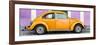 ¡Viva Mexico! Panoramic Collection - The Orange VW Beetle Car with Mauve Street Wall-Philippe Hugonnard-Framed Photographic Print