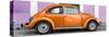 ¡Viva Mexico! Panoramic Collection - The Orange VW Beetle Car with Thistle Street Wall-Philippe Hugonnard-Stretched Canvas