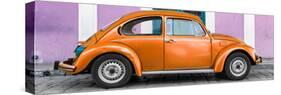 ¡Viva Mexico! Panoramic Collection - The Orange VW Beetle Car with Thistle Street Wall-Philippe Hugonnard-Stretched Canvas