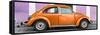 ¡Viva Mexico! Panoramic Collection - The Orange VW Beetle Car with Thistle Street Wall-Philippe Hugonnard-Framed Stretched Canvas
