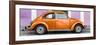 ¡Viva Mexico! Panoramic Collection - The Orange VW Beetle Car with Thistle Street Wall-Philippe Hugonnard-Framed Photographic Print