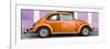 ¡Viva Mexico! Panoramic Collection - The Orange VW Beetle Car with Thistle Street Wall-Philippe Hugonnard-Framed Photographic Print