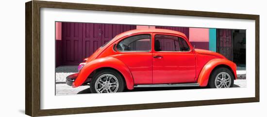 ¡Viva Mexico! Panoramic Collection - The Red Beetle Car-Philippe Hugonnard-Framed Photographic Print