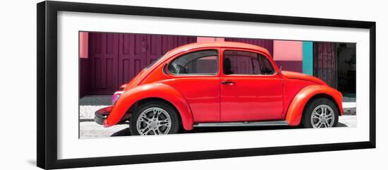 ¡Viva Mexico! Panoramic Collection - The Red Beetle Car-Philippe Hugonnard-Framed Photographic Print