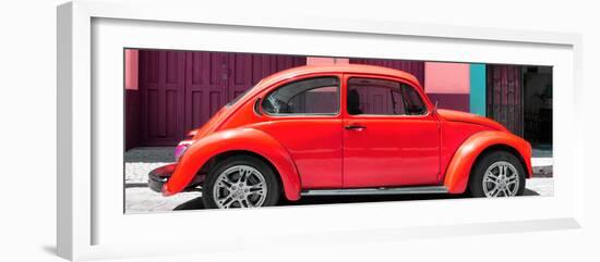 ¡Viva Mexico! Panoramic Collection - The Red Beetle Car-Philippe Hugonnard-Framed Photographic Print