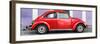 ¡Viva Mexico! Panoramic Collection - The Red VW Beetle Car with Purple Street Wall-Philippe Hugonnard-Framed Photographic Print