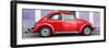 ¡Viva Mexico! Panoramic Collection - The Red VW Beetle Car with Purple Street Wall-Philippe Hugonnard-Framed Photographic Print