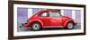 ¡Viva Mexico! Panoramic Collection - The Red VW Beetle Car with Purple Street Wall-Philippe Hugonnard-Framed Photographic Print