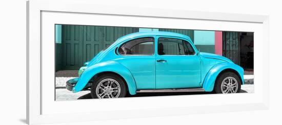 ¡Viva Mexico! Panoramic Collection - The Turquoise Beetle Car-Philippe Hugonnard-Framed Photographic Print