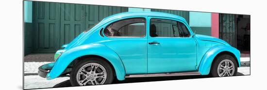 ¡Viva Mexico! Panoramic Collection - The Turquoise Beetle Car-Philippe Hugonnard-Mounted Photographic Print