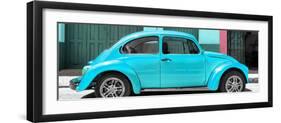 ¡Viva Mexico! Panoramic Collection - The Turquoise Beetle Car-Philippe Hugonnard-Framed Photographic Print