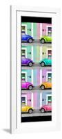 ¡Viva Mexico! Panoramic Collection - The VW Beetle Cars with Colors Street Wall II-Philippe Hugonnard-Framed Photographic Print