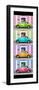 ¡Viva Mexico! Panoramic Collection - The VW Beetle Cars with Colors Street Wall III-Philippe Hugonnard-Framed Photographic Print