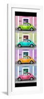 ¡Viva Mexico! Panoramic Collection - The VW Beetle Cars with Colors Street Wall III-Philippe Hugonnard-Framed Photographic Print