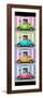 ¡Viva Mexico! Panoramic Collection - The VW Beetle Cars with Colors Street Wall III-Philippe Hugonnard-Framed Photographic Print