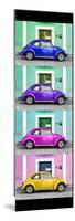 ¡Viva Mexico! Panoramic Collection - The VW Beetle Cars with Colors Street Wall-Philippe Hugonnard-Mounted Photographic Print