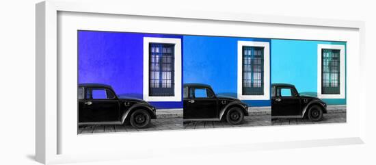 ¡Viva Mexico! Panoramic Collection - Three Black VW Beetle Cars IV-Philippe Hugonnard-Framed Photographic Print