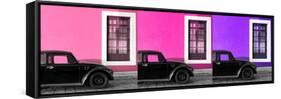 ¡Viva Mexico! Panoramic Collection - Three Black VW Beetle Cars VII-Philippe Hugonnard-Framed Stretched Canvas