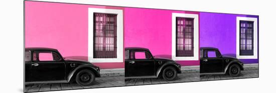 ¡Viva Mexico! Panoramic Collection - Three Black VW Beetle Cars VII-Philippe Hugonnard-Mounted Photographic Print