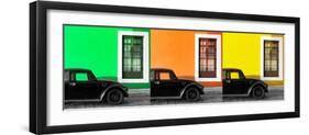 ¡Viva Mexico! Panoramic Collection - Three Black VW Beetle Cars X-Philippe Hugonnard-Framed Photographic Print