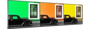 ¡Viva Mexico! Panoramic Collection - Three Black VW Beetle Cars X-Philippe Hugonnard-Mounted Photographic Print