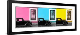 ¡Viva Mexico! Panoramic Collection - Three Black VW Beetle Cars XI-Philippe Hugonnard-Framed Photographic Print