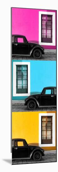 ¡Viva Mexico! Panoramic Collection - Three Black VW Beetle Cars XIII-Philippe Hugonnard-Mounted Photographic Print