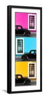 ¡Viva Mexico! Panoramic Collection - Three Black VW Beetle Cars XIII-Philippe Hugonnard-Framed Photographic Print