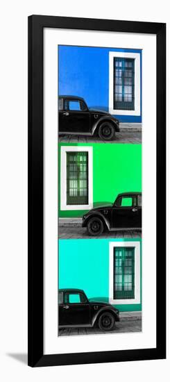 ¡Viva Mexico! Panoramic Collection - Three Black VW Beetle Cars XIX-Philippe Hugonnard-Framed Photographic Print