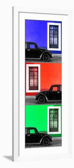 ¡Viva Mexico! Panoramic Collection - Three Black VW Beetle Cars XV-Philippe Hugonnard-Framed Photographic Print