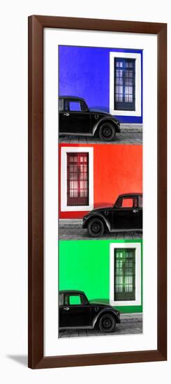 ¡Viva Mexico! Panoramic Collection - Three Black VW Beetle Cars XV-Philippe Hugonnard-Framed Photographic Print