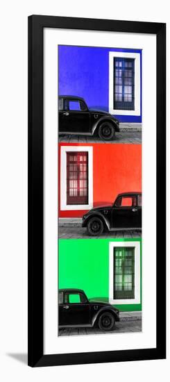 ¡Viva Mexico! Panoramic Collection - Three Black VW Beetle Cars XV-Philippe Hugonnard-Framed Photographic Print